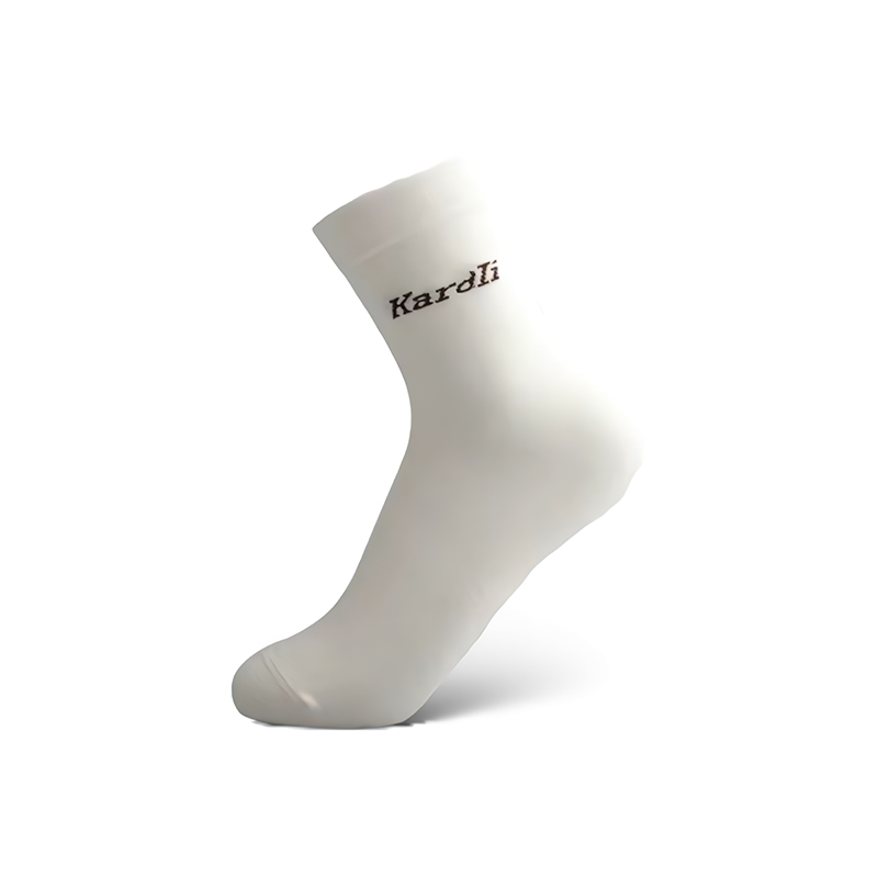 (Кол-во в коробке 100 шт) KARDLI Антибактериальные теплые длинные женские носки (белые)