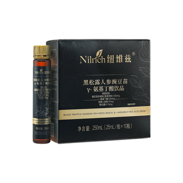 (Кол-во в коробке 15 шт) Nilrich Черный трюфель Женьшень Семена гороха Аминокислотные напитки