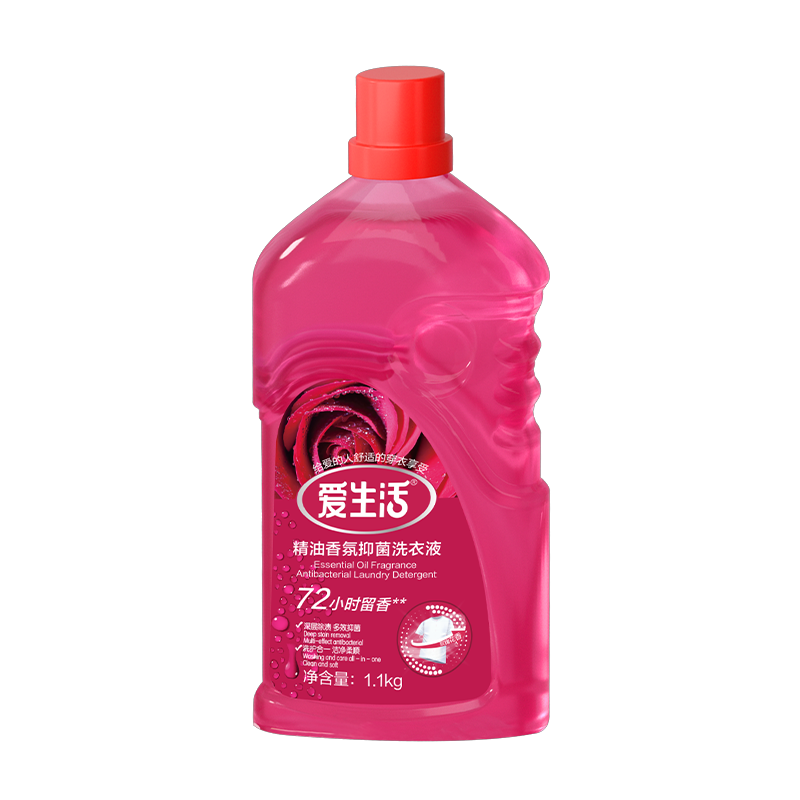 (Кол-во в коробке 12 шт) iLiFE стиральная жидкость с эфирными маслами и антибактериальным эффектом / 1.1kg / aromat rozy