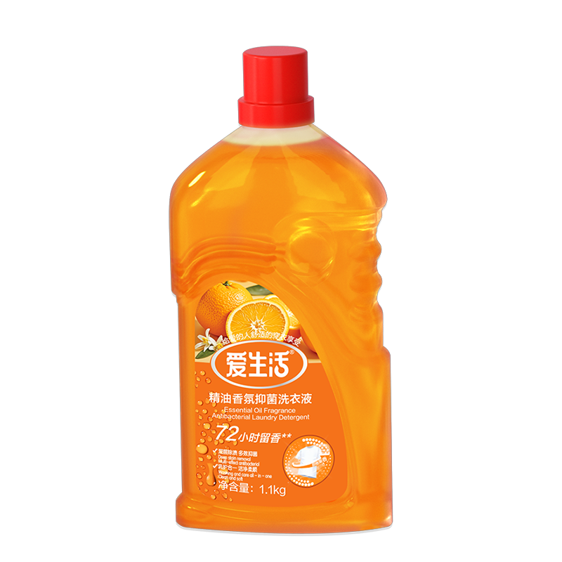 (Кол-во в коробке 12 шт) iLiFE стиральная жидкость с эфирными маслами и антибактериальным эффектом / 1.1kg / aromat sladkogo apelsina